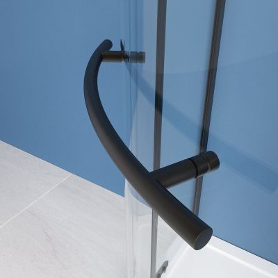 Roth Jandis kabina prysznicowa 80x80 cm czarny mat/szkło przezroczyste N0800