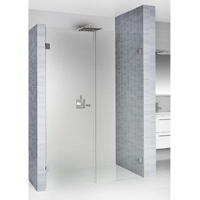 Riho Scandic NXT X102 drzwi prysznicowe 90 cm wnękowe lewe czarny mat/szkło przezroczyste G001009121