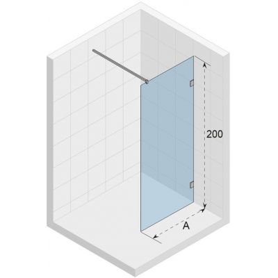 Riho Scandic NXT X400 Walk-in ścianka prysznicowa 100 cm chrom/szkło przezroczyste GX00522C0