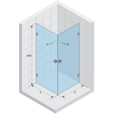 Riho Scandic Soft Q209 kabina prysznicowa kwadratowa 100 cm szkło czyste GQ1205200