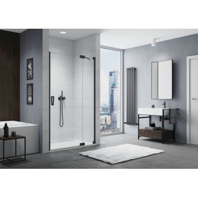 SanSwiss Cadura drzwi prysznicowe 100 cm prawe czarny mat/szkło przezroczyste CA13D1000607