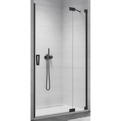 SanSwiss Cadura drzwi prysznicowe 140 cm prawe czarny mat/szkło przezroczyste CA13D1400607