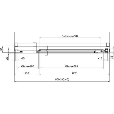 SanSwiss Cadura drzwi prysznicowe 90 cm uchylne biały mat/szkło przezroczyste CA31CG0900907