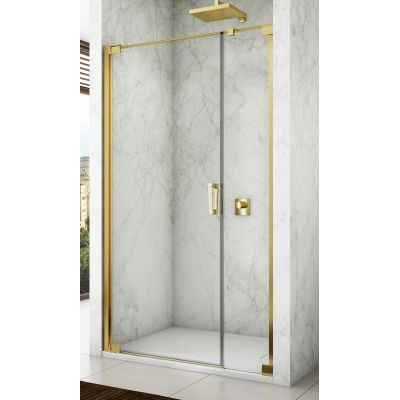 Sanswiss Cadura drzwi prysznicowe 140 cm lewe złoty połysk/szkło przezroczyste CA31CG1401207