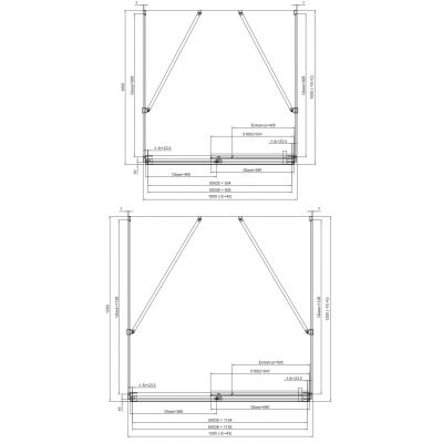 SanSwiss Cadura drzwi prysznicowe 110 cm rozsuwane złoty połysk/szkło przezroczyste CAS2D1101207