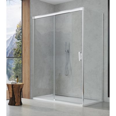 SanSwiss Cadura ścianka prysznicowa 100 cm srebrny połysk/szkło przezroczyste CAST1005007