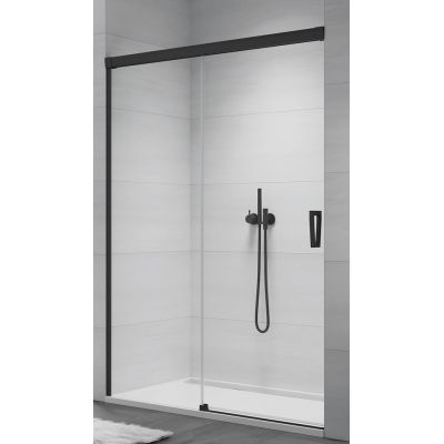 SanSwiss Cadura drzwi prysznicowe 120 cm lewe czarny mat/szkło przezroczyste CAS2G1200607