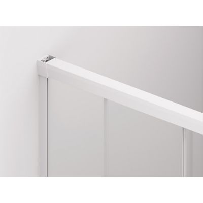 SanSwiss Cadura drzwi prysznicowe 150 cm lewe biały mat/szkło przezroczyste CAS2G1500907