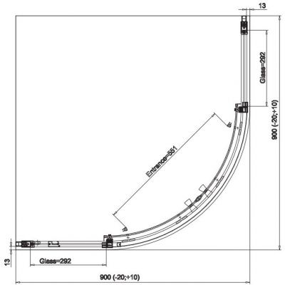 SanSwiss Divera kabina prysznicowa 90x90 cm półokrągła srebrny połysk/szkło przezroczyste D22SRB550905007