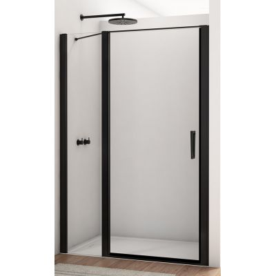 SanSwiss Divera drzwi prysznicowe 100 cm czarny mat/szkło przezroczyste D22T31080200607