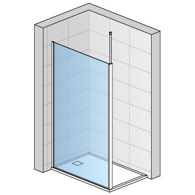 SanSwiss Divera Walk-in ścianka prysznicowa 70 cm srebrny błyszczący/szkło przezroczyste D22WI1V0705007