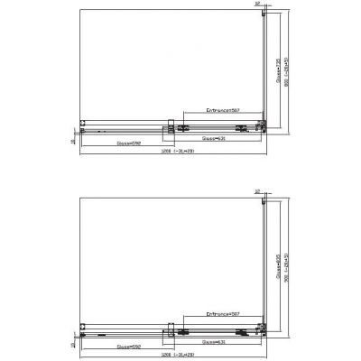 SanSwiss Amalia ścianka prysznicowa 80 cm czarny mat/szkło przezroczyste D35F10800607
