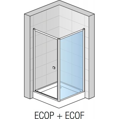 SanSwiss ECO-Line ścianka prysznicowa 80 cm boczna biel/szkło przezroczyste ECOF08000407