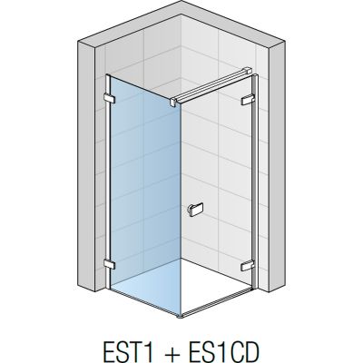 SanSwiss Escura ścianka prysznicowa 100 cm boczna srebrny połysk/szkło przezroczyste EST110005007