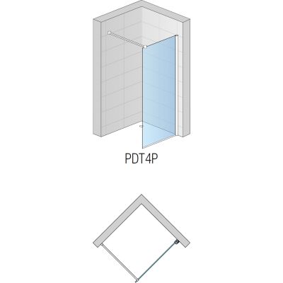 SanSwiss Pur ścianka prysznicowa Walk-In 120 cm chrom/szkło przezroczyste PDT4P1201007