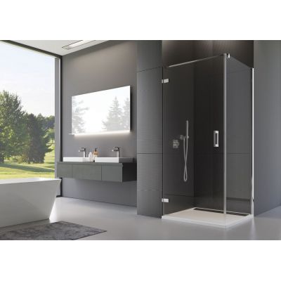 SanSwiss Pur ścianka prysznicowa 120 cm boczna chrom/szkło przezroczyste PUDT2P1201007