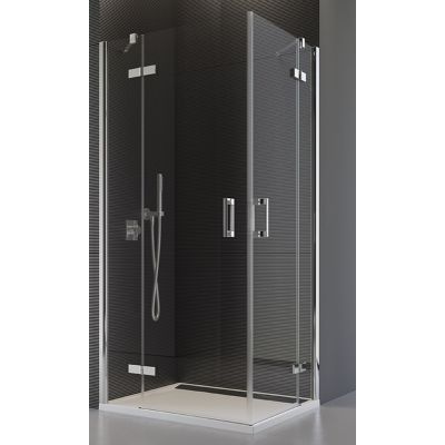 SanSwiss Pur drzwi prysznicowe 75 cm częściowe 1/2 lewe srebrny połysk/szkło przezroczyste PUE2PG0751007