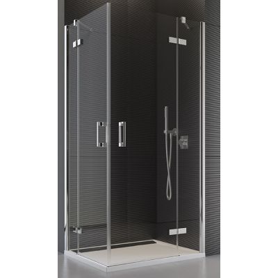 SanSwiss Pur drzwi prysznicowe 75 cm częściowe 1/2 prawe chrom/szkło przezroczyste PUE2PD0751007
