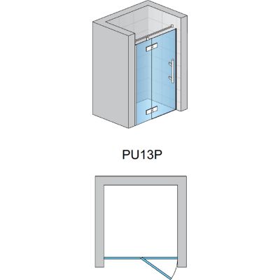 SanSwiss Pur drzwi prysznicowe 120 cm prawe chrom/szkło przezroczyste PU13PD1201007