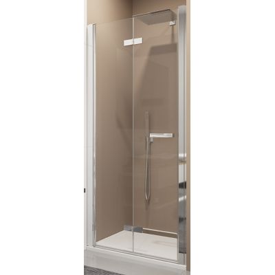 SanSwiss Swing-Line F drzwi prysznicowe 90 cm lewe srebrny połysk/szkło przezroczyste SLF1G09005007