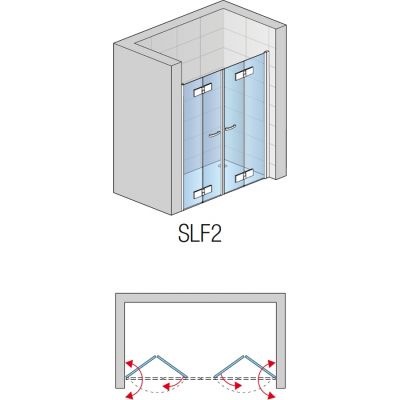 SanSwiss Swing-Line F drzwi prysznicowe 120 cm srebrny mat/szkło przezroczyste SLF212000107