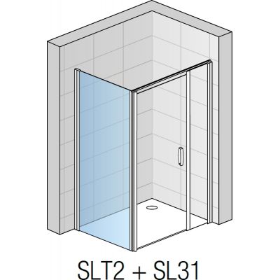 SanSwiss Swing-Line ścianka prysznicowa 70 cm boczna srebrny mat/szkło przezroczyste SLT207000107