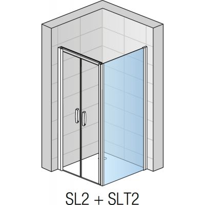 SanSwiss Swing-Line ścianka prysznicowa 75 cm boczna biały/szkło przezroczyste SLT207500407