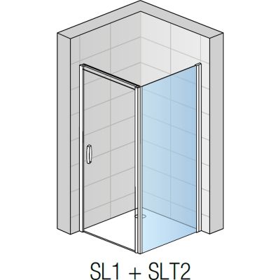 SanSwiss Swing-Line ścianka prysznicowa 80 cm boczna srebrny połysk/szkło przezroczyste SLT208005007