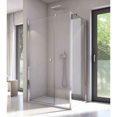 SanSwiss Solino drzwi prysznicowe 120 cm srebrny połysk/szkło przezroczyste SOL3112005007