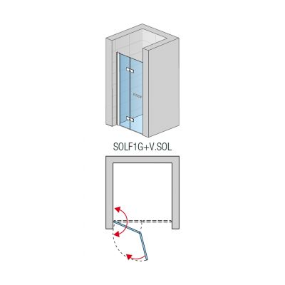 SanSwiss Solino drzwi prysznicowe 90 cm lewe chrom połysk/szkło przezroczyste SOLF1G0905007