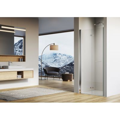 SanSwiss Solino drzwi prysznicowe 100 cm uchylne srebrny połysk/szkło przezroczyste SOLF1G1005087