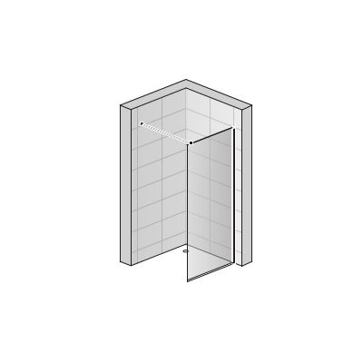 SanSwiss Easy Walk-In ścianka prysznicowa 110 cm wolnostojąca czarny/szkło przezroczyste STR4P1100607