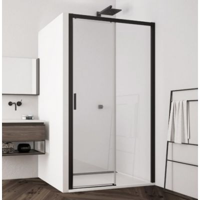 SanSwiss Top-Line S drzwi prysznicowe 100 cm prawe czarny mat/szkło przezroczyste TLS2D1000607