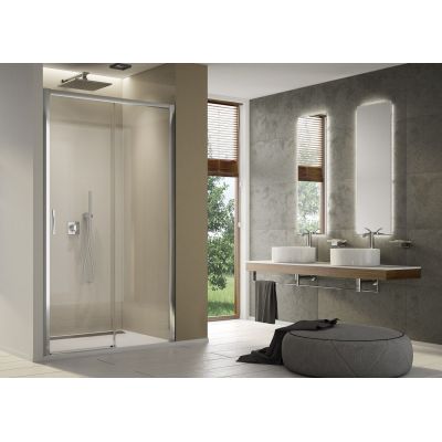 SanSwiss Top Line S drzwi prysznicowe 150 cm prawe biały/szkło przezroczyste TLS2D1500407