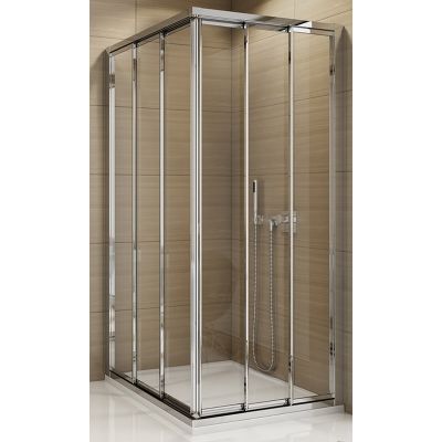 SanSwiss TOP-Line drzwi prysznicowe 120 cm częściowe 1/2 prawe srebrny połysk/szkło przezroczyste TOE3D12005007