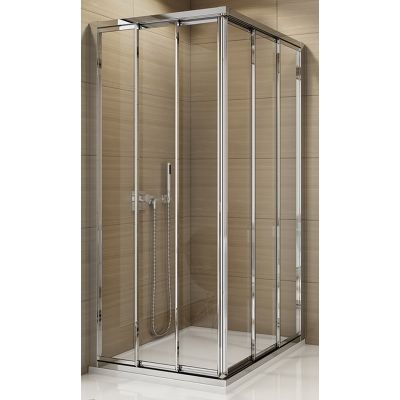 SanSwiss TOP-Line drzwi prysznicowe 120 cm częściowe 1/2 lewe srebrny połysk/szkło przezroczyste TOE3G12005007