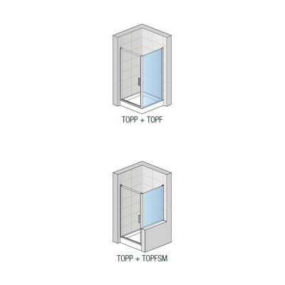 SanSwiss TOP-Line ścianka prysznicowa 90 cm boczna biały/szkło przezroczyste TOPF09000407