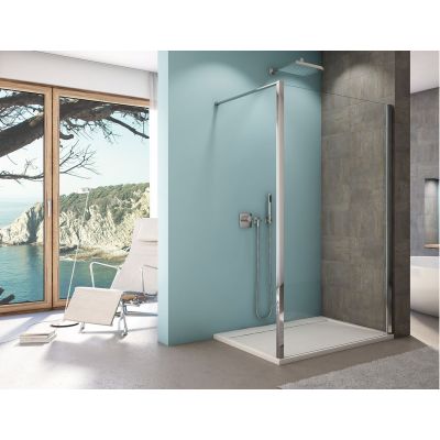 SanSwiss Top Line S Walk-In ścianka prysznicowa 75 cm wolnostojąca srebrny połysk/szkło przezroczyste TOPF20755007