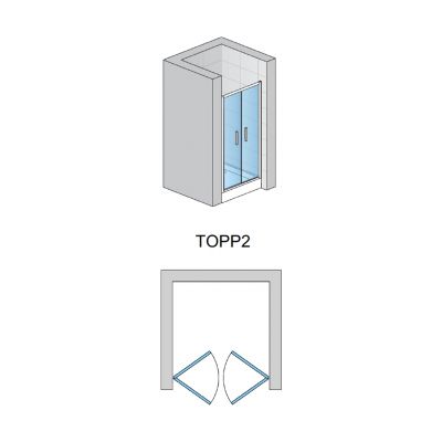 SanSwiss TOP-Line drzwi prysznicowe 80 cm srebrny połysk/szkło przezroczyste TOPP208005007
