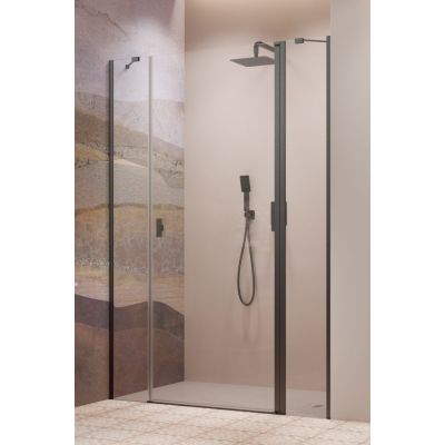 Radaway Nes Brushed GunMetal DWJS drzwi prysznicowe 140 cm uchylne gunmetal szczotkowany/szkło przezroczyste 10038140-92-01L
