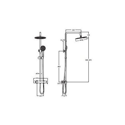 Roca Vega Plus zestaw prysznicowy ścienny z deszczownicą chrom A5A9A6EC00