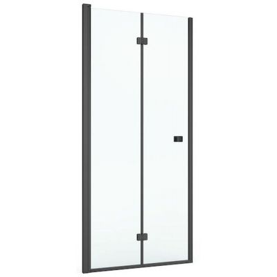 Roca Capital drzwi prysznicowe 90 cm czarny mat/szkło przezroczyste AM4509016M