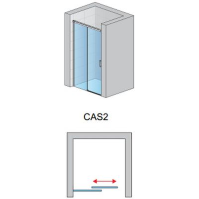 SanSwiss Cadura drzwi prysznicowe 120 cm prawe czarny mat/szkło przezroczyste CAS2D1200607