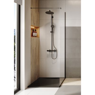 Roca District Walk-In ścianka prysznicowa 80 cm wolnostojąca szkło przezroczyste AMP716080M