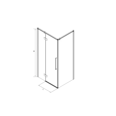 Sea-Horse Creative kabina prysznicowa 90x90 cm prostokątna chrom połysk/szkło przezroczyste BKP248TL