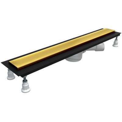 Schedpol Base Gold Brushed Range maskownica odpływu liniowego 70 cm złoty 10.051/DPZS
