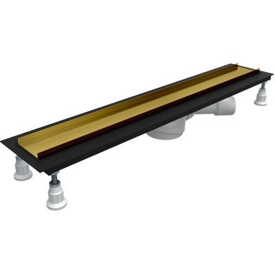 Schedpol Base Gold Brushed Range maskownica odpływu liniowego 70 cm złoty 10.051/DPZS