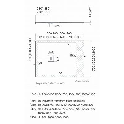 Schedline Protos Cashmere Stone brodzik prostokątny 90x120 cm beżowy 3SP.P1P-90120/PK/ST-M1/PK/ST