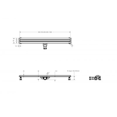 Schedline Slight Line odpływ prysznicowy 80 cm złoty SOLPLZ-80035LOW