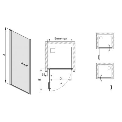 Sanplast Prestige III drzwi prysznicowe 80 cm srebrny błyszczący/szkło przezroczyste 600-073-0730-38-401